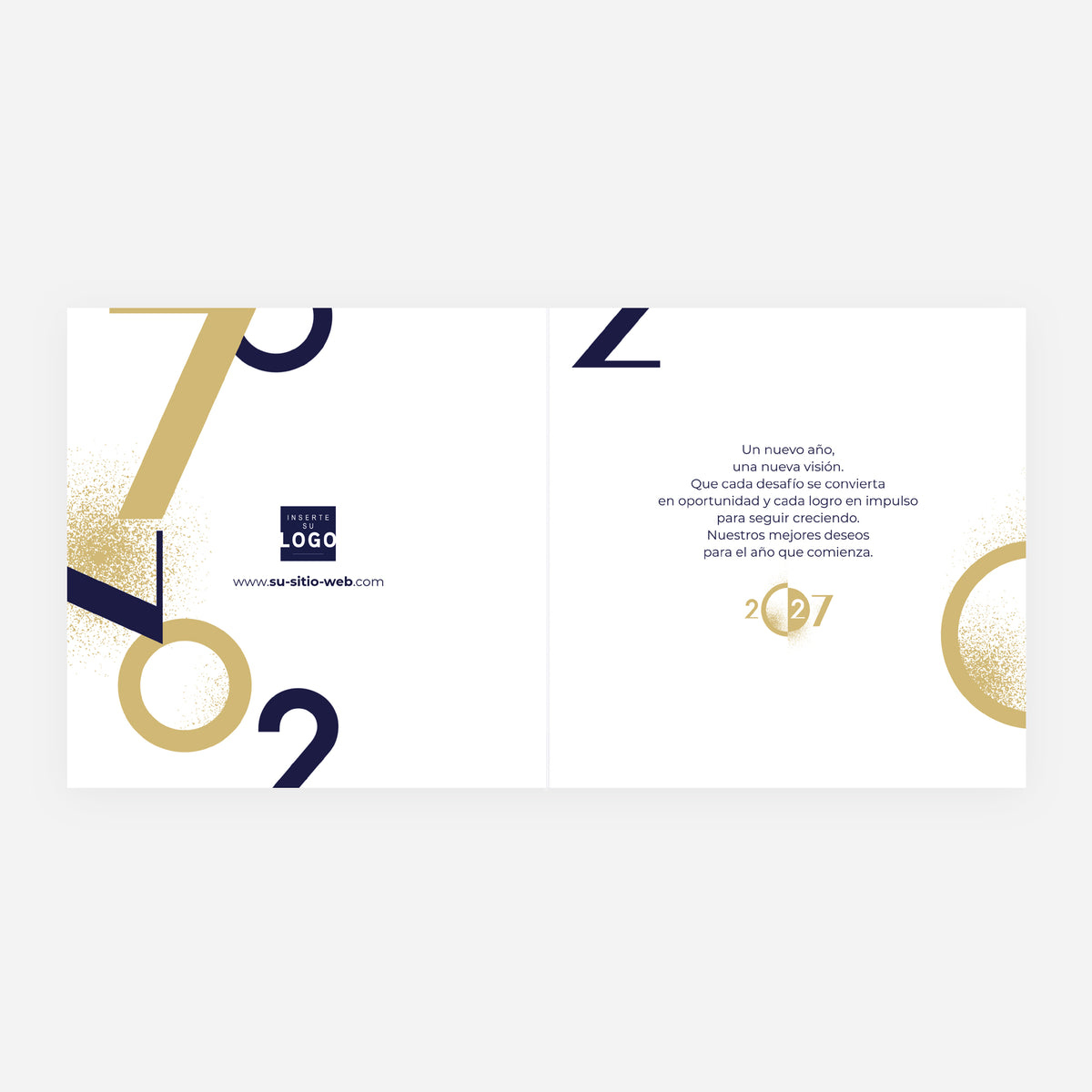 Arena de oro | Tarjeta de Navidad dorada • Cuadrada plegable photo N° 2