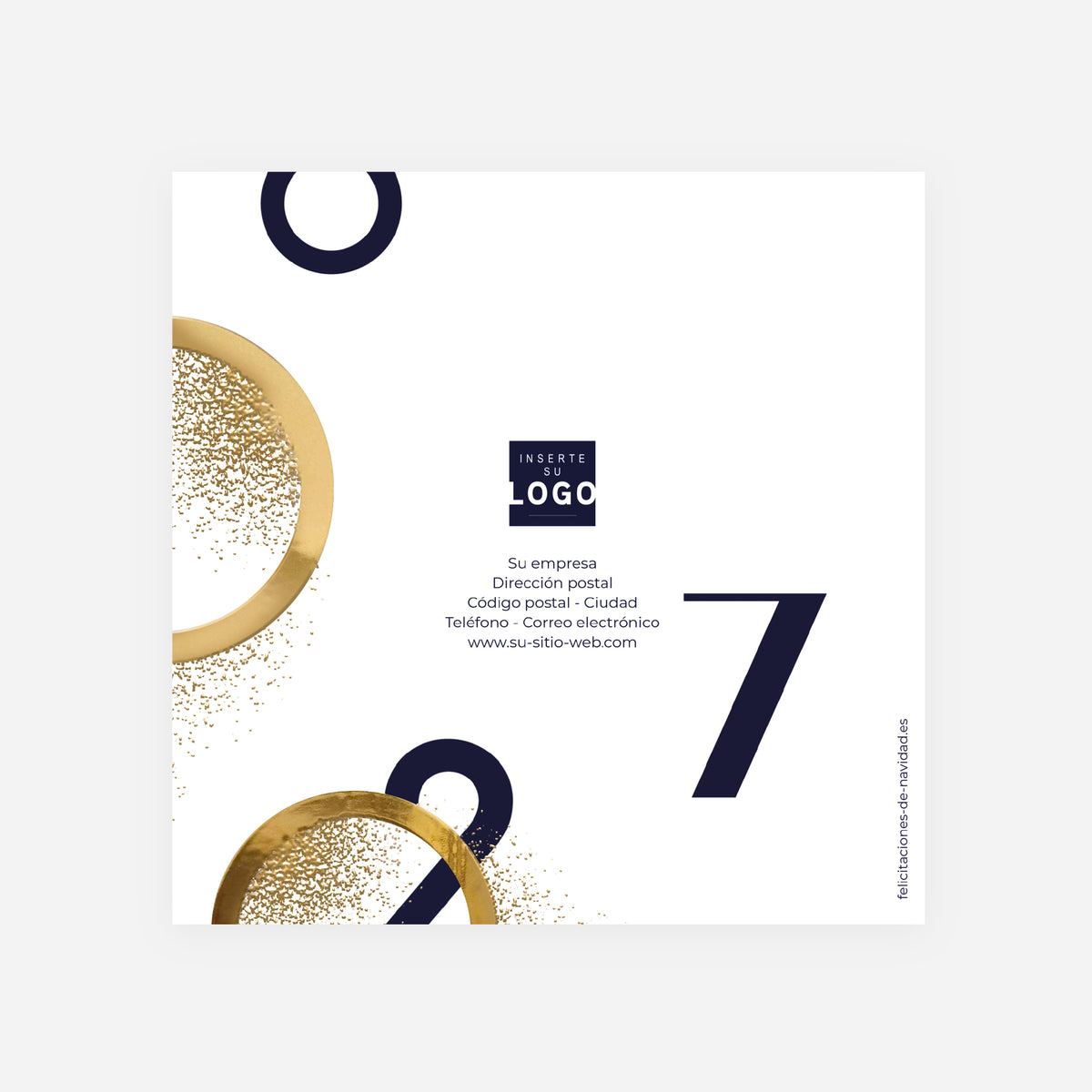 Arena de oro | Tarjeta de Navidad dorada • Cuadrada plegable photo N° 3