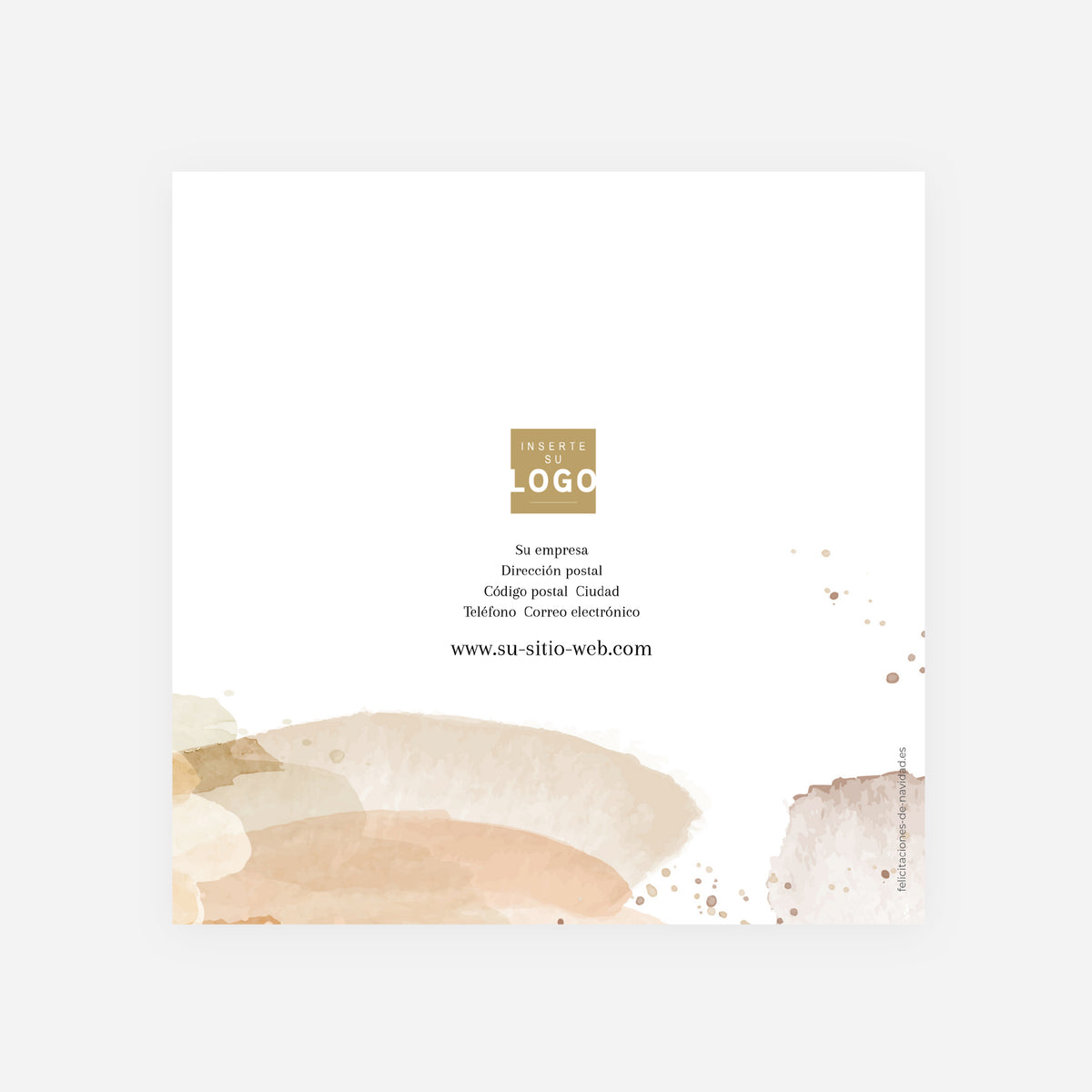 Toque Natural | Tarjeta de Navidad dorada • Cuadrada plegable photo N° 3