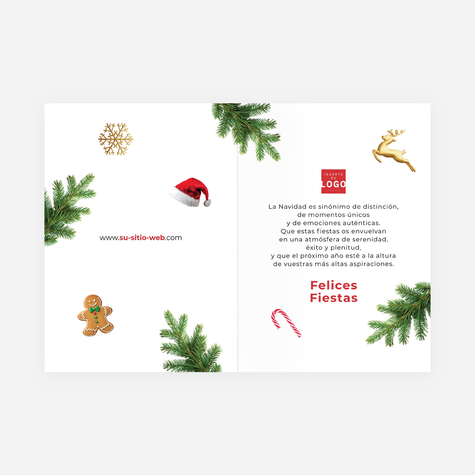El Espíritu de las Fiestas | Tarjeta de navidad • Vertical plegable photo N° 2