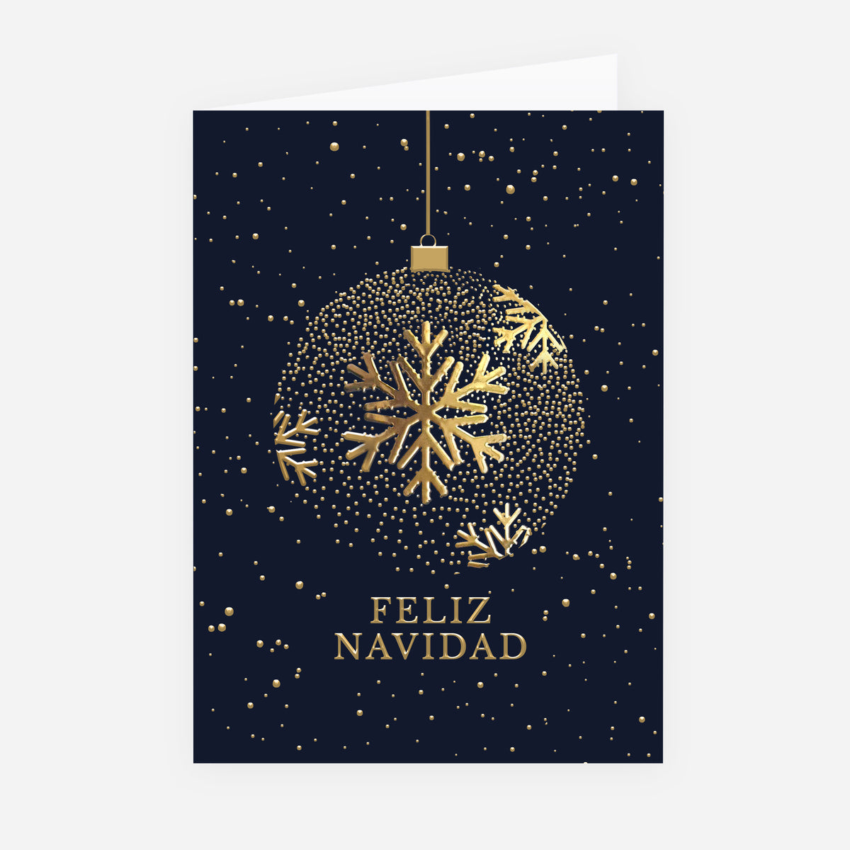 Brillo Navideño | Tarjeta de Navidad dorada • Vertical de doble hoja photo N° 1