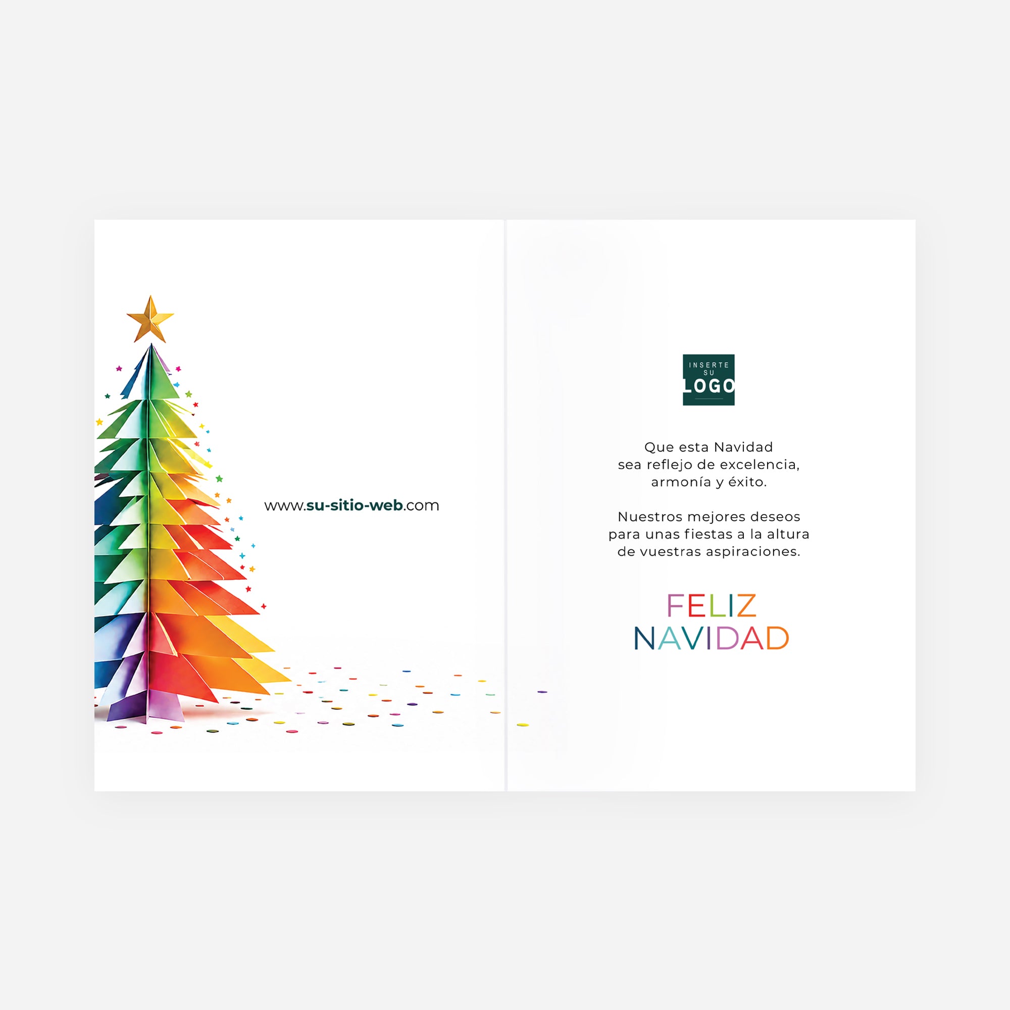 Abeto Arcoíris | Tarjeta de navidad • Vertical plegable photo N° 2