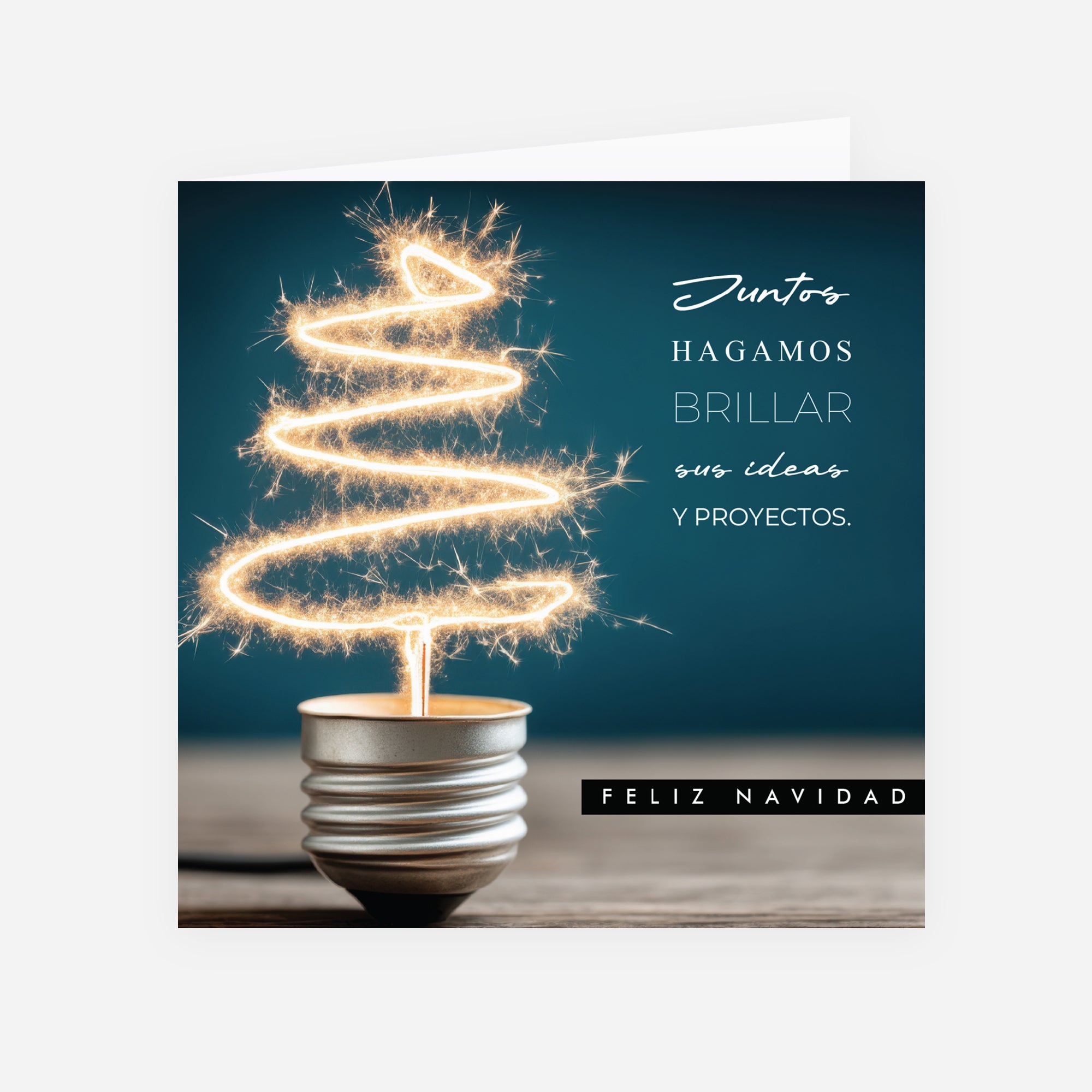 Chispa del Futuro | Tarjeta de navidad • Cuadrada plegable photo N° 1