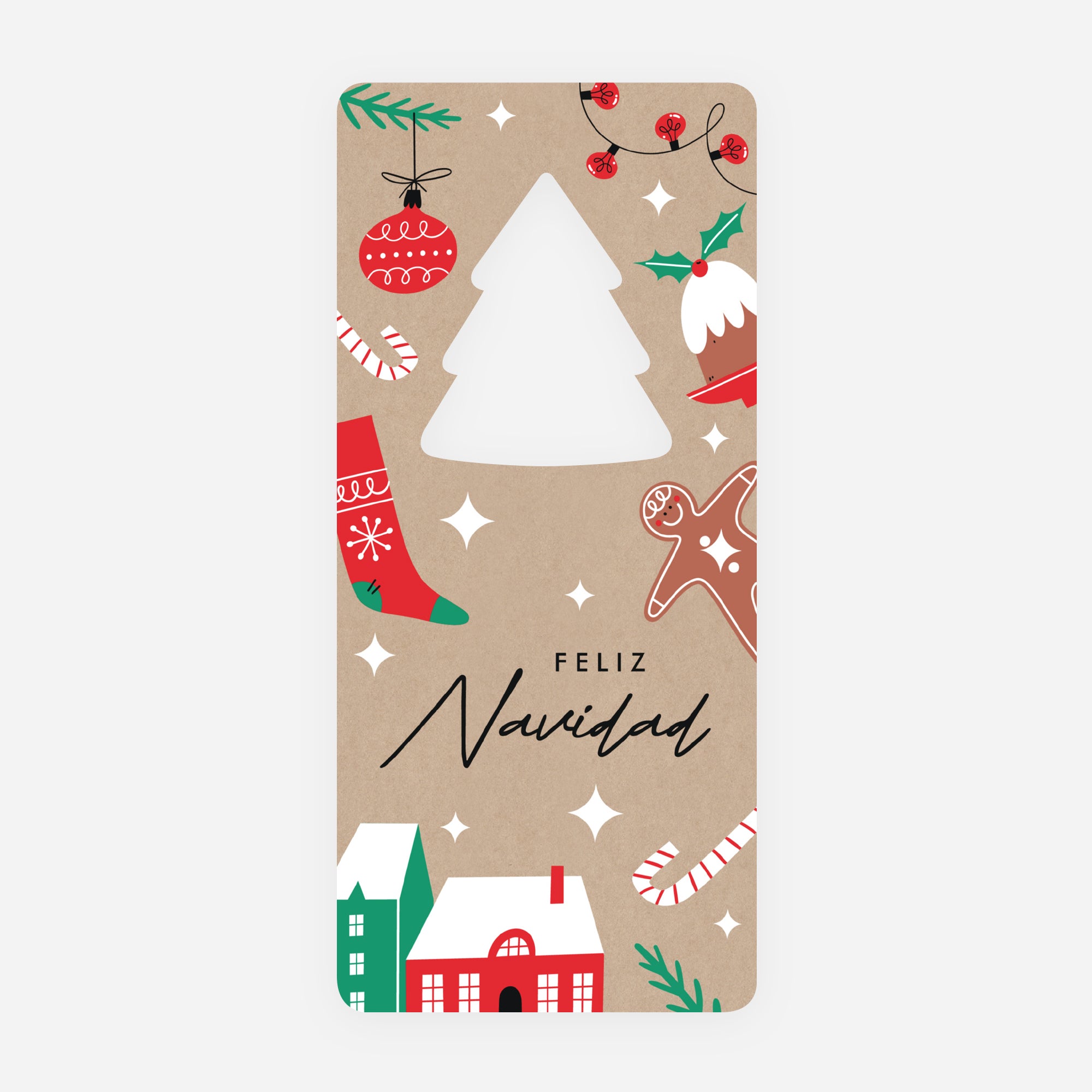 Navidad en Casa | Tarjeta de navidad • Árbol troquelado photo N° 1