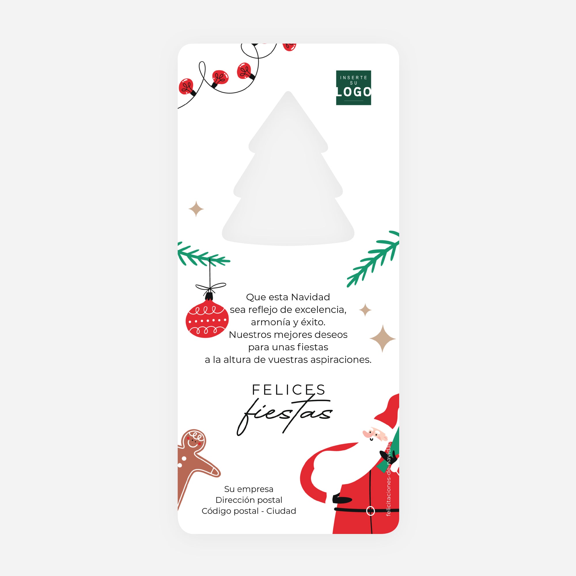 Navidad en Casa | Tarjeta de navidad • Árbol troquelado photo N° 2