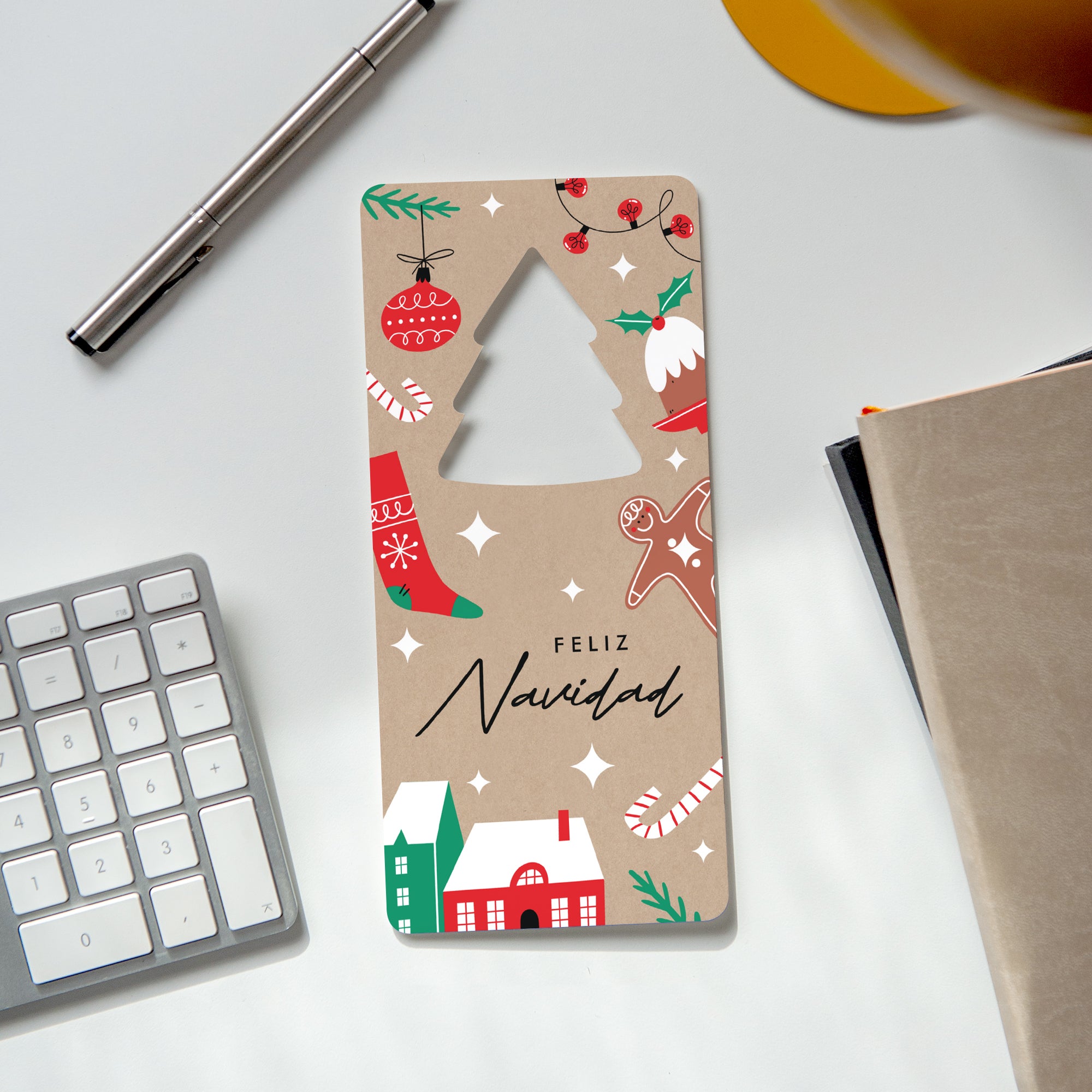 Navidad en Casa | Tarjeta de navidad • Árbol troquelado photo N° 4