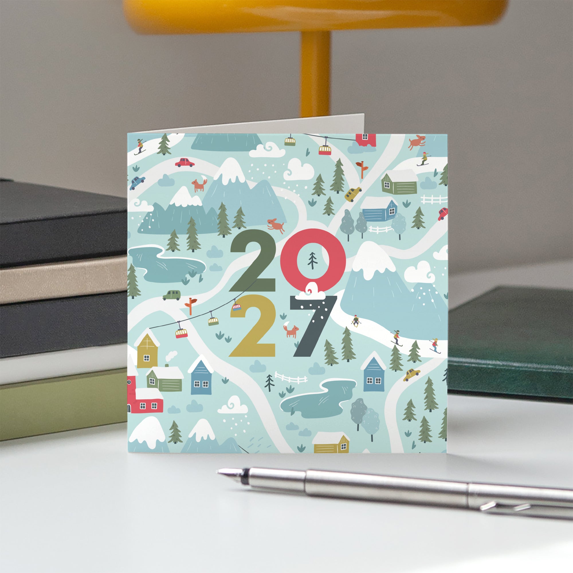 Fiesta Station | Tarjeta de navidad • Cuadrada plegable photo N° 5