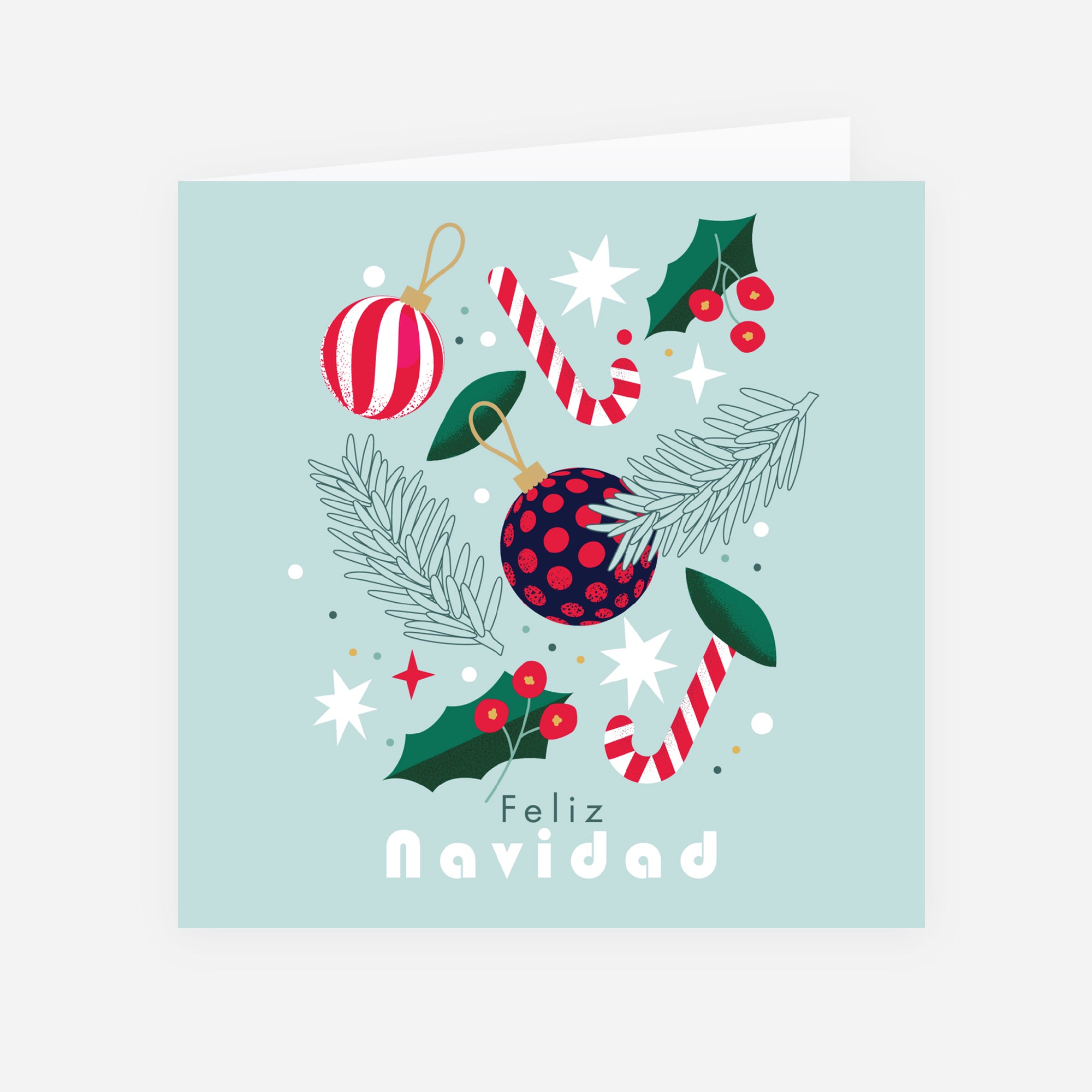 Dulces Navideños | Tarjeta de navidad • Cuadrada plegable photo N° 1