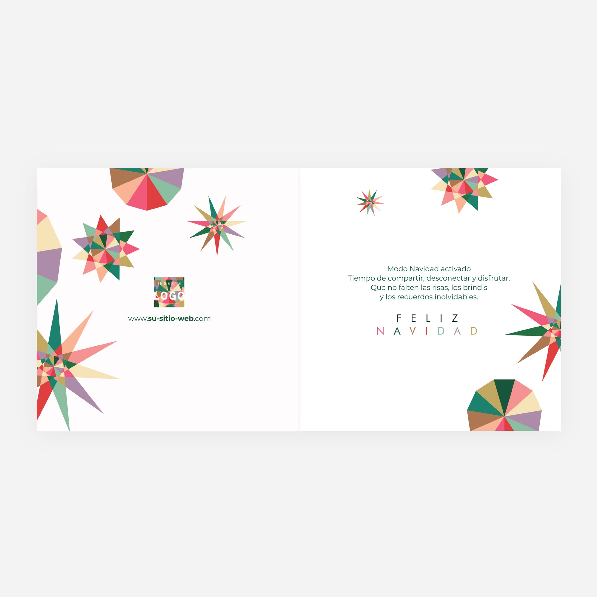 Estrella luminosa | Tarjeta de navidad • Cuadrada plegable photo N° 2