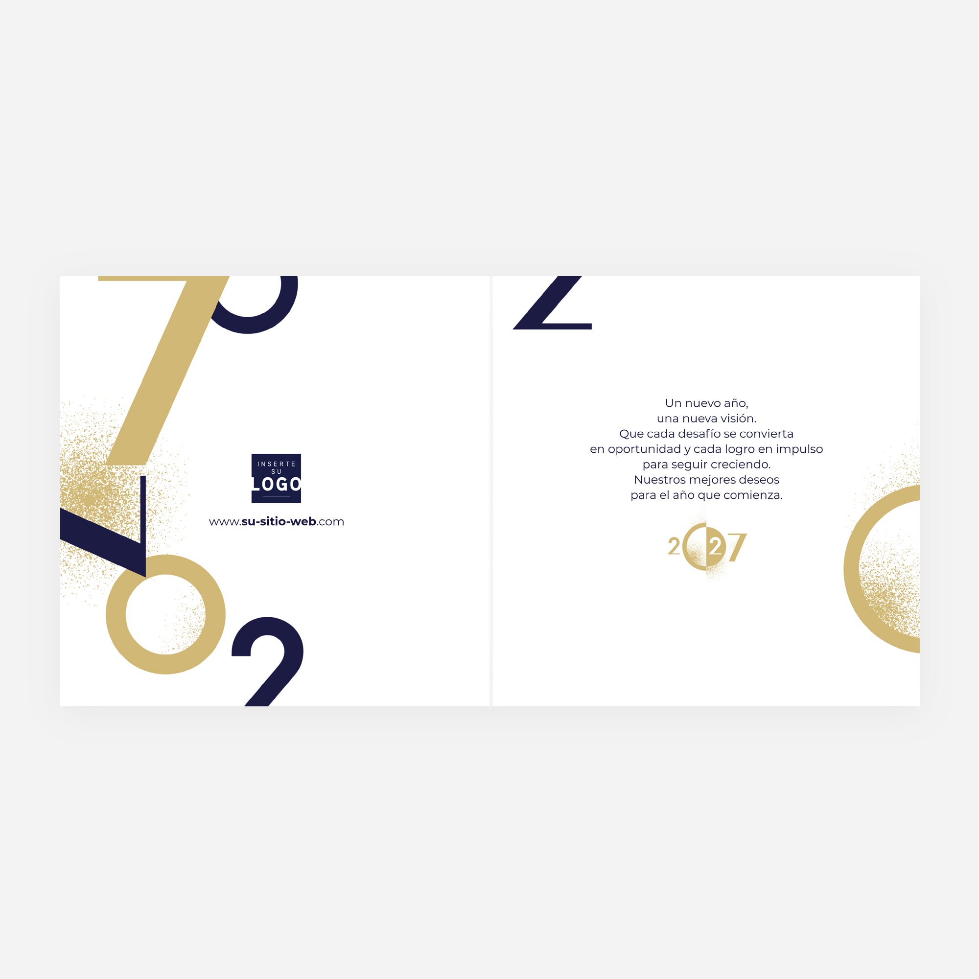 Arena de oro | Tarjeta de Navidad dorada • Cuadrada plegable photo N° 2