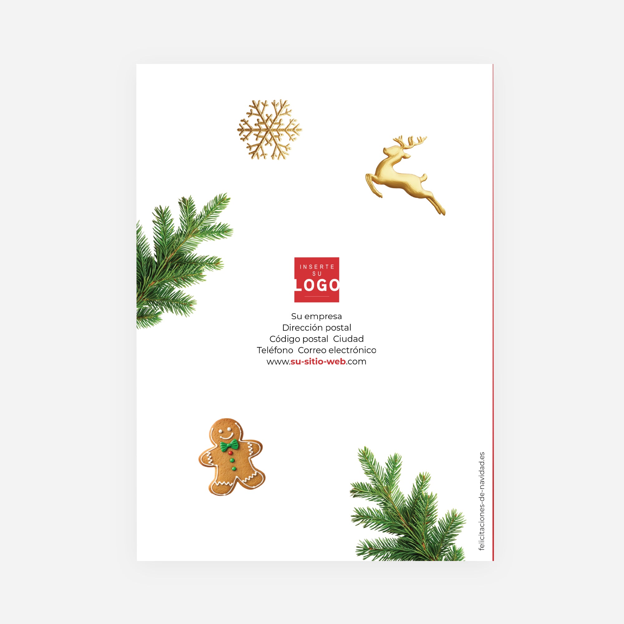 El Espíritu de las Fiestas | Tarjeta de navidad • Vertical plegable photo N° 3