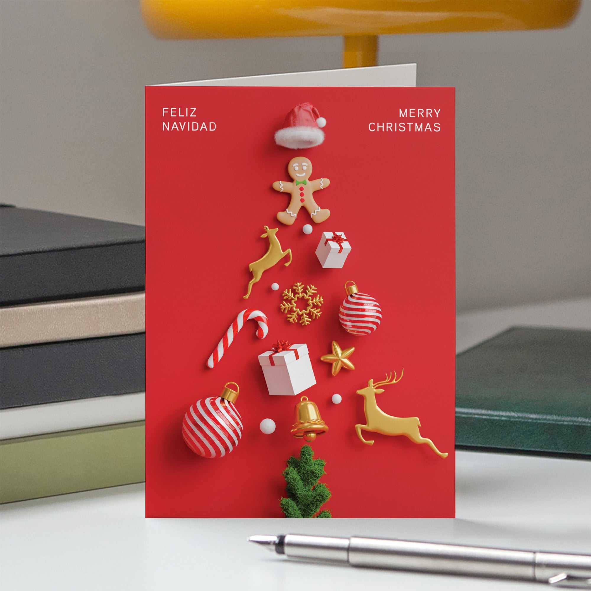 El Espíritu de las Fiestas | Tarjeta de navidad • Vertical plegable photo N° 5