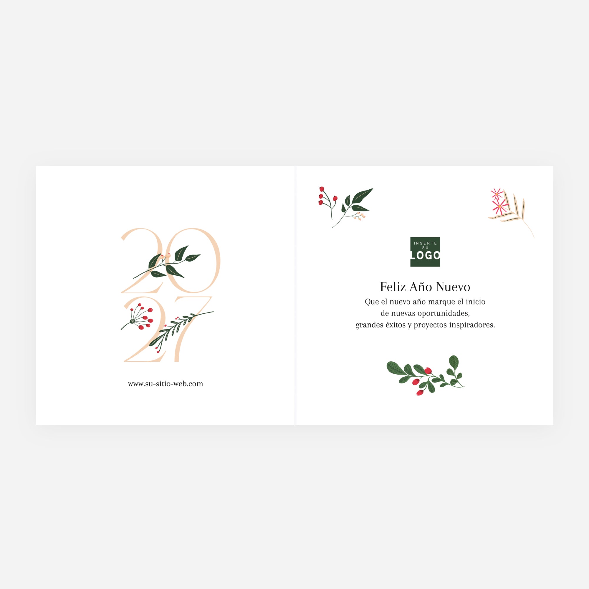 Ramas de Navidad | Tarjeta de navidad • Cuadrada plegable photo N° 2