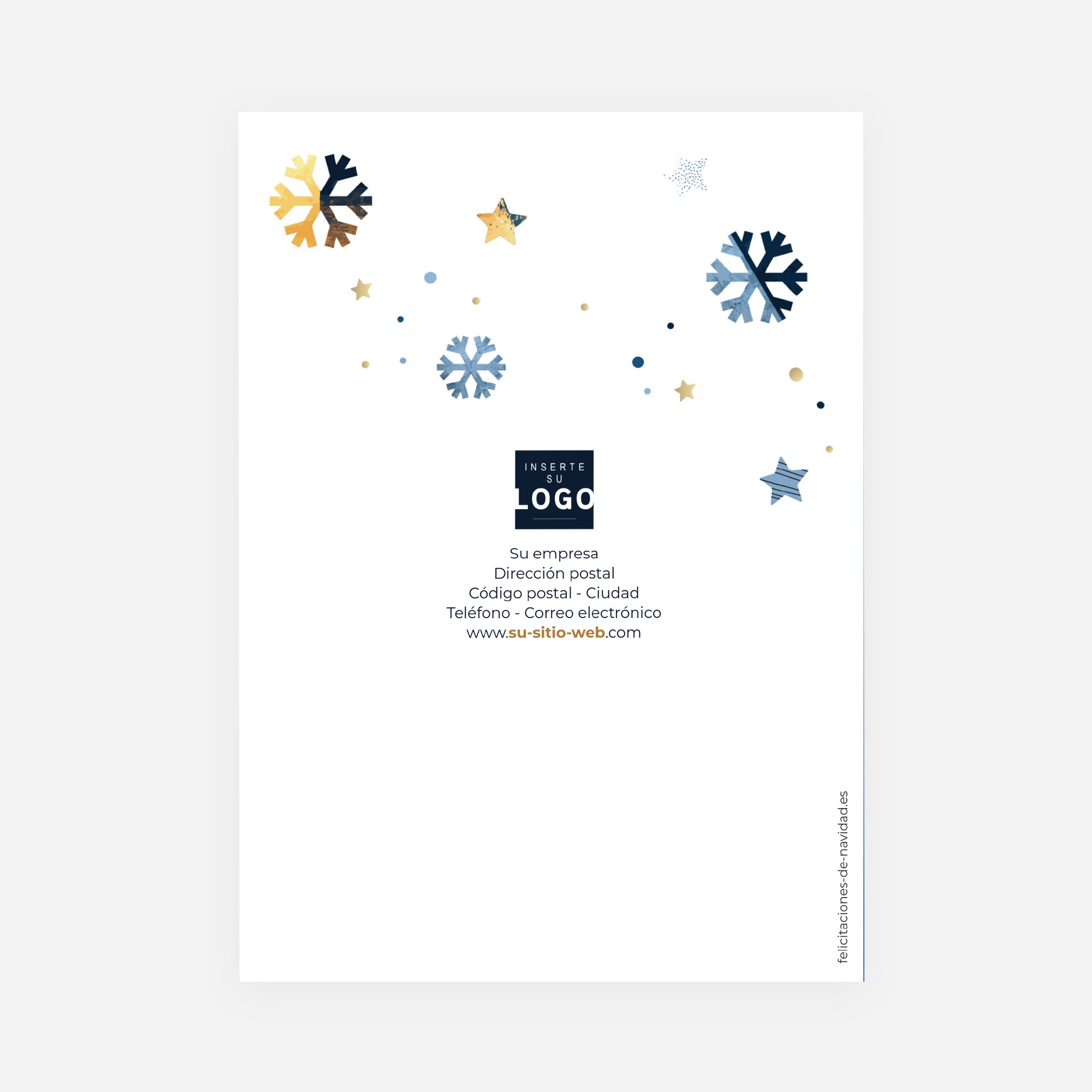 Cristales de Invierno | Tarjeta de navidad • Vertical plegable photo N° 3