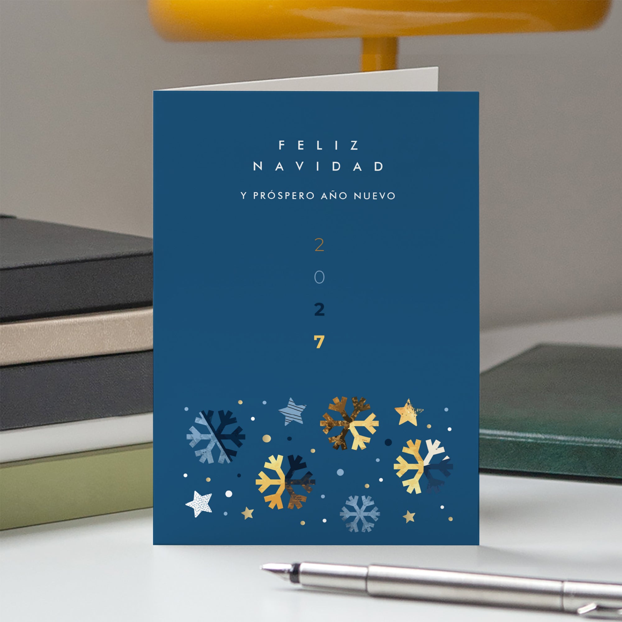 Cristales de Invierno | Tarjeta de navidad • Vertical plegable photo N° 5