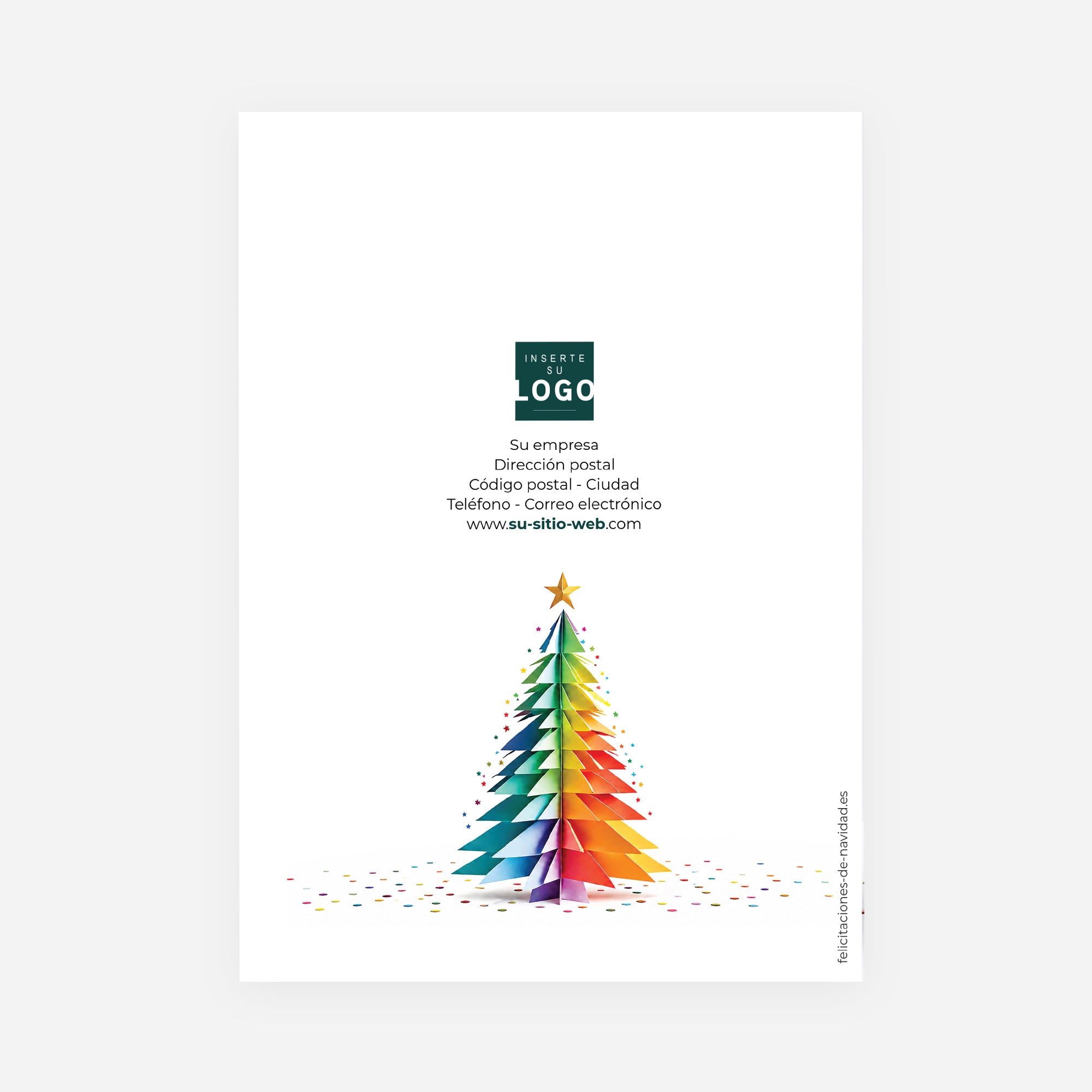 Abeto Arcoíris | Tarjeta de navidad • Vertical plegable photo N° 3