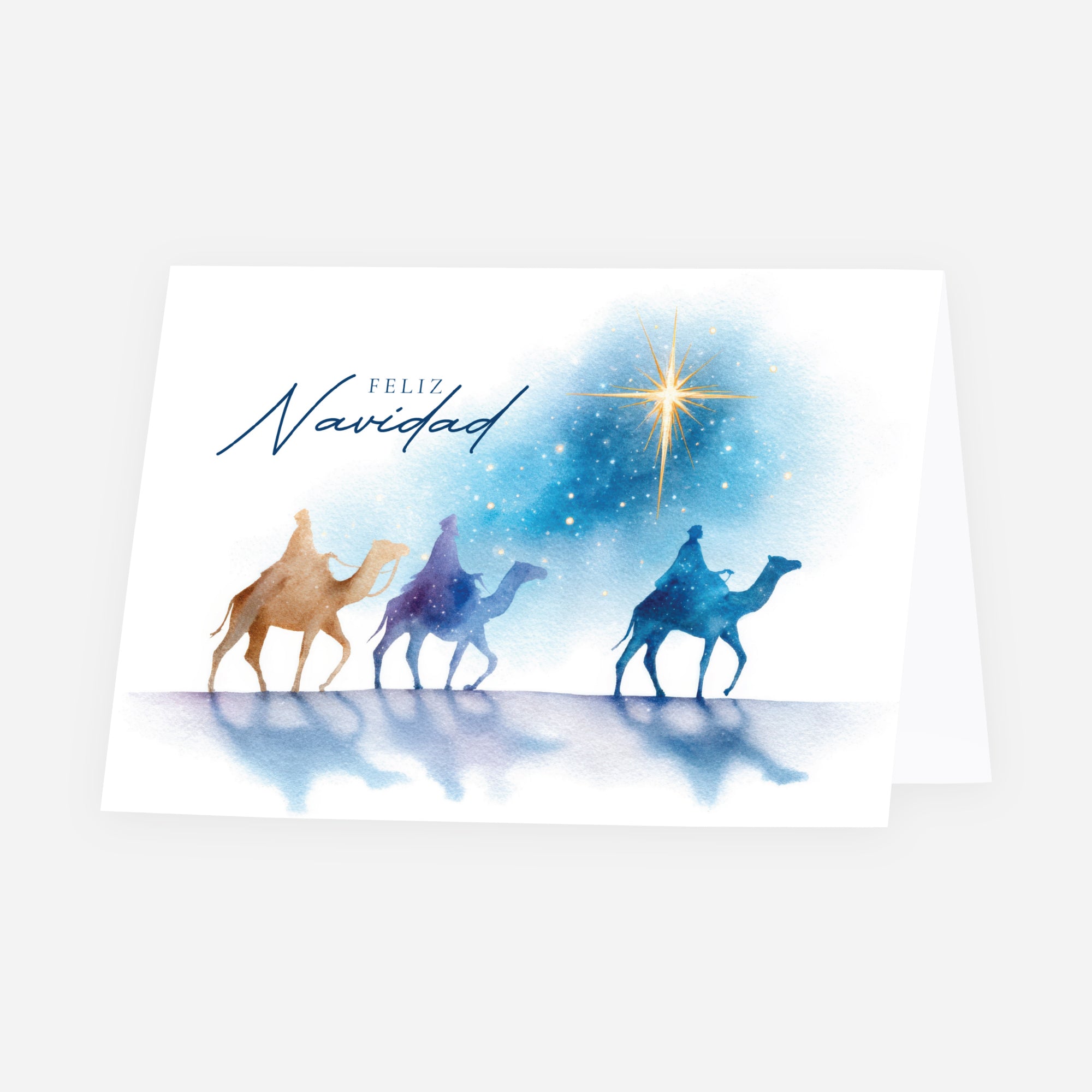 Bajo la Estrella | Tarjeta de navidad • Horizontal plegable photo N° 1