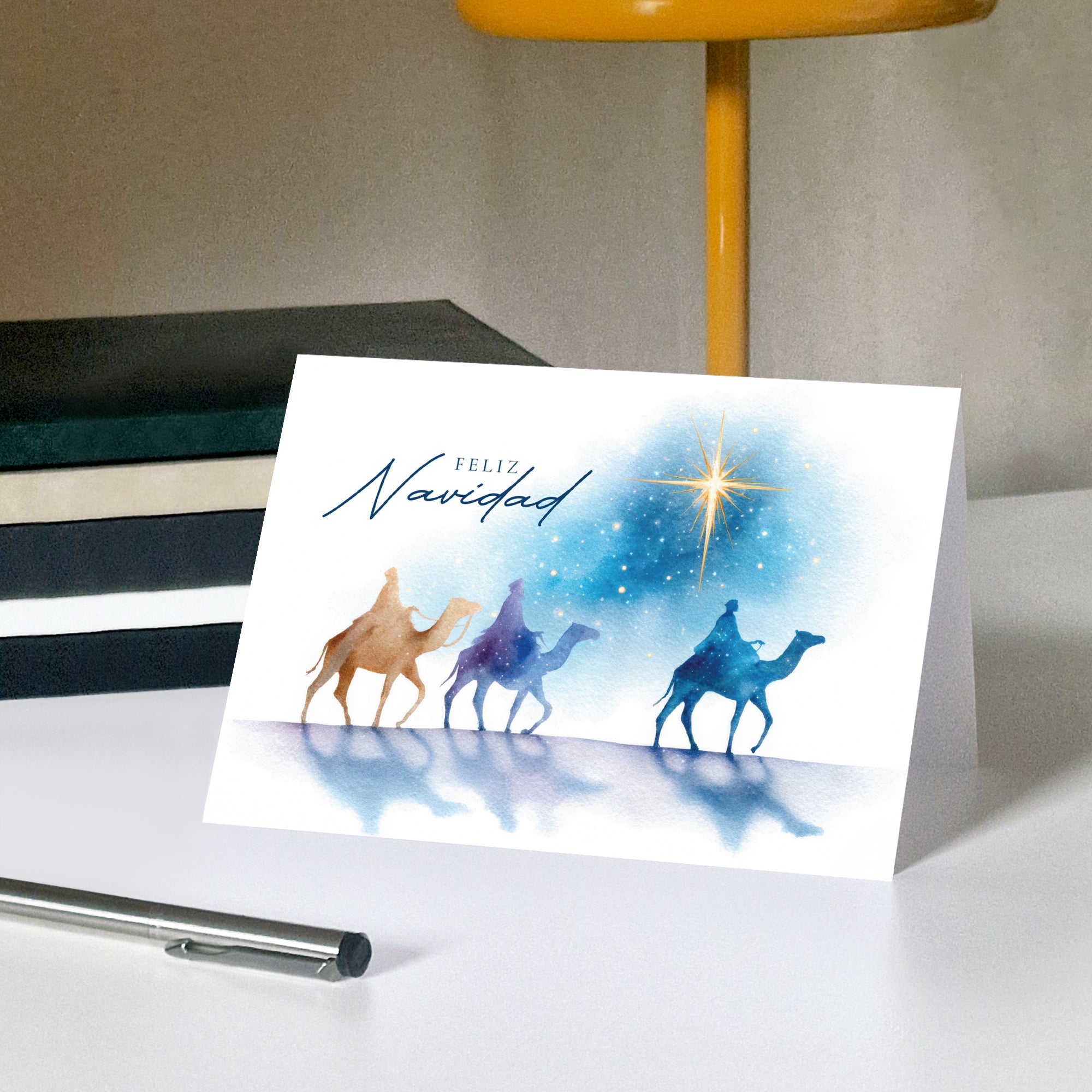 Bajo la Estrella | Tarjeta de navidad • Horizontal plegable photo N° 5