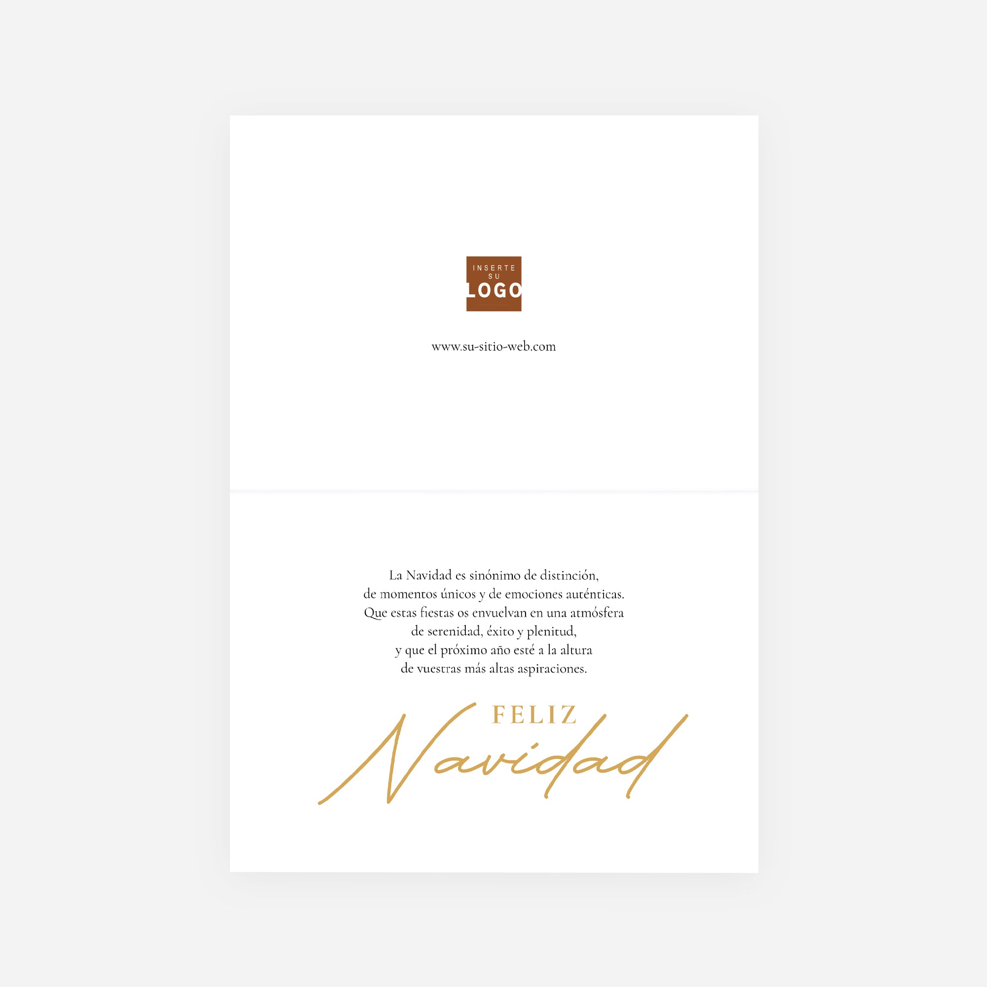 Belén Dorado | Tarjeta de Navidad dorada • Horizontal plegable photo N° 2