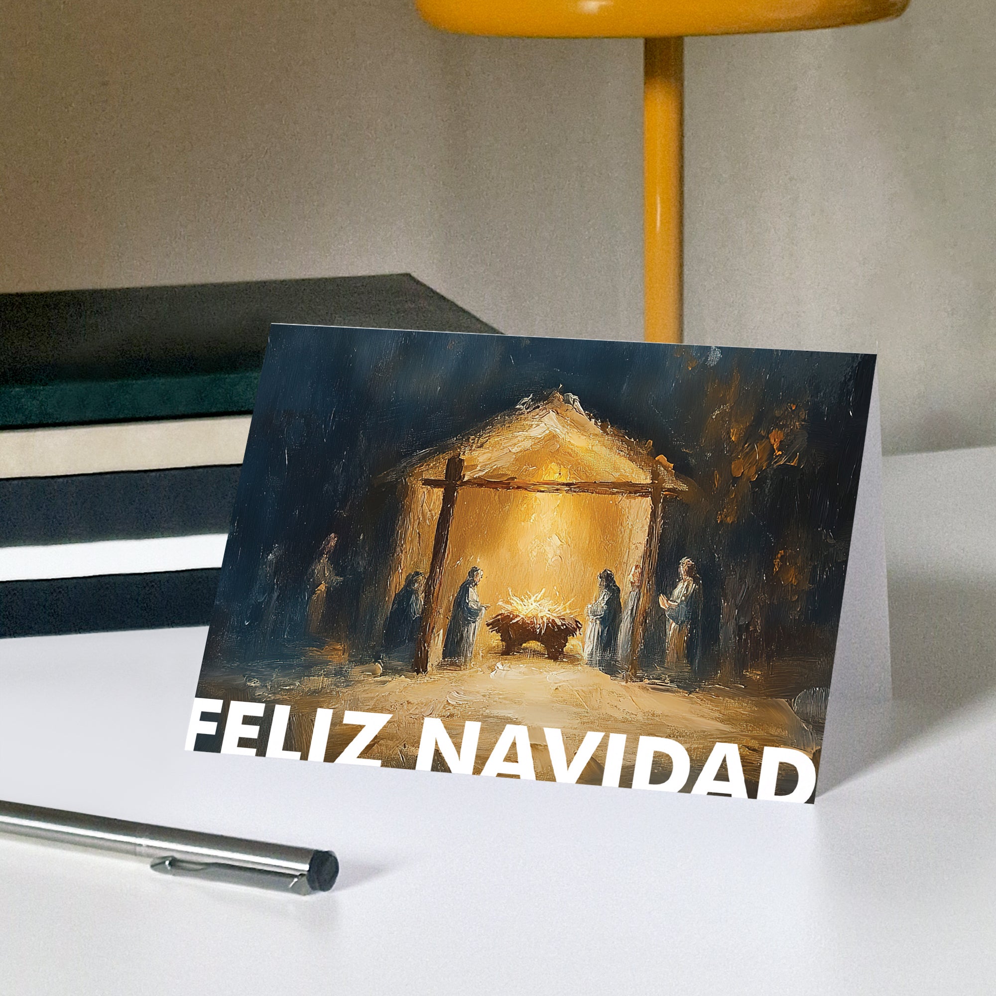 Luz en la Noche | Tarjeta de navidad • Horizontal plegable photo N° 5
