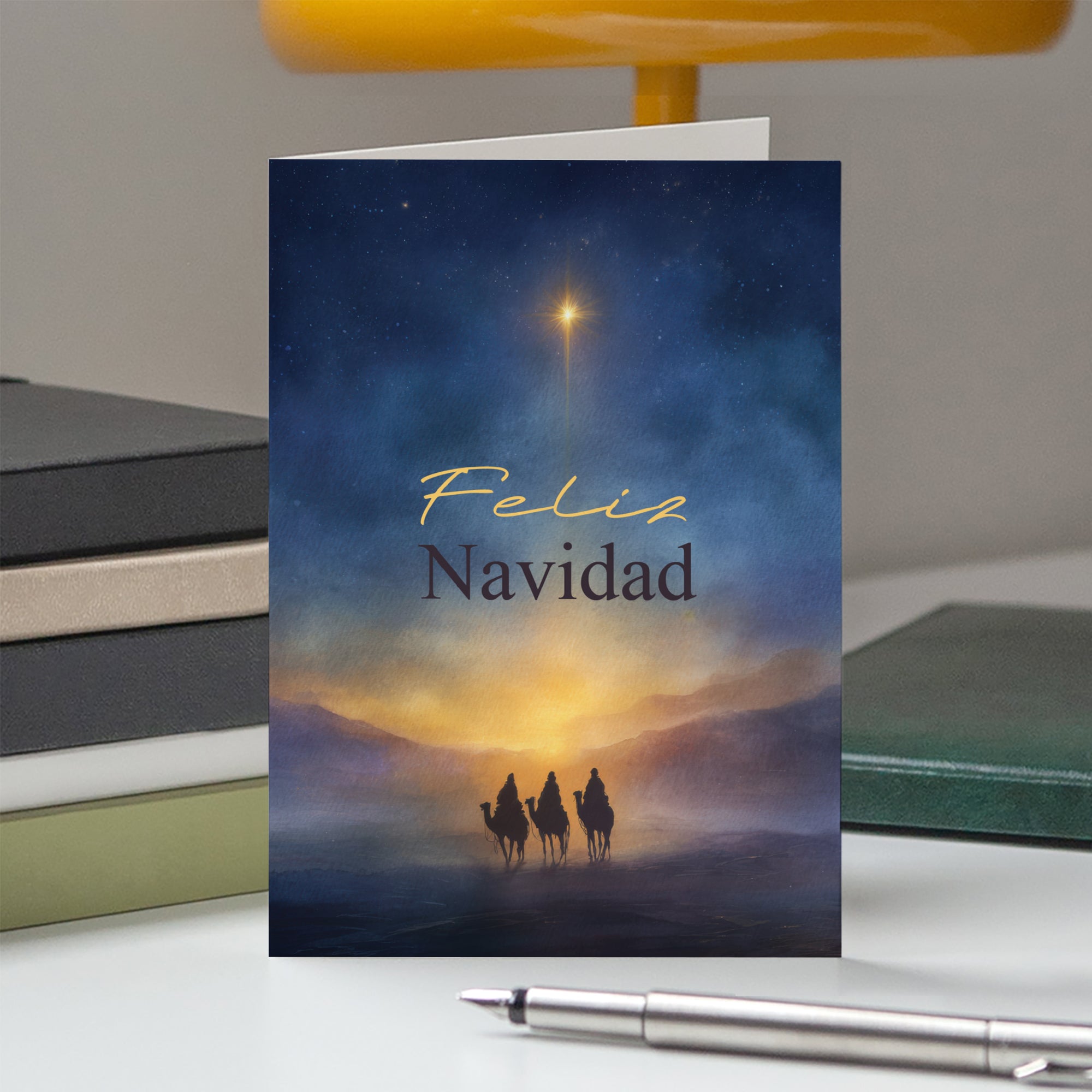 Siguiendo la Estrella | Tarjeta de navidad • Vertical plegable photo N° 5