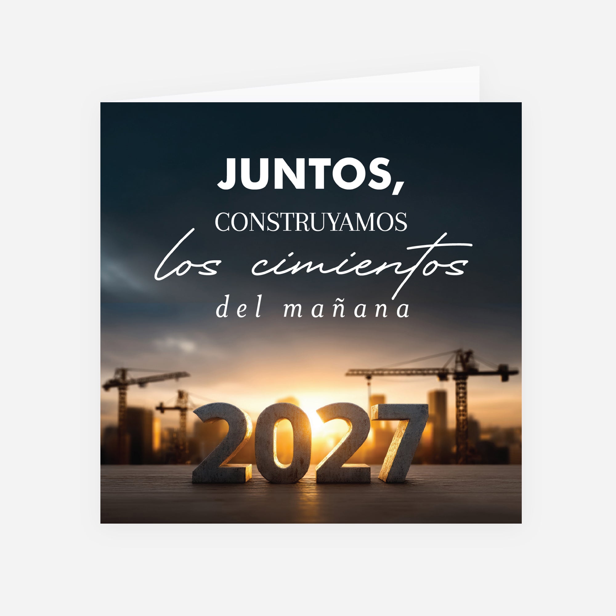 Cimientos del Futuro | Tarjeta de navidad • Cuadrada plegable photo N° 1