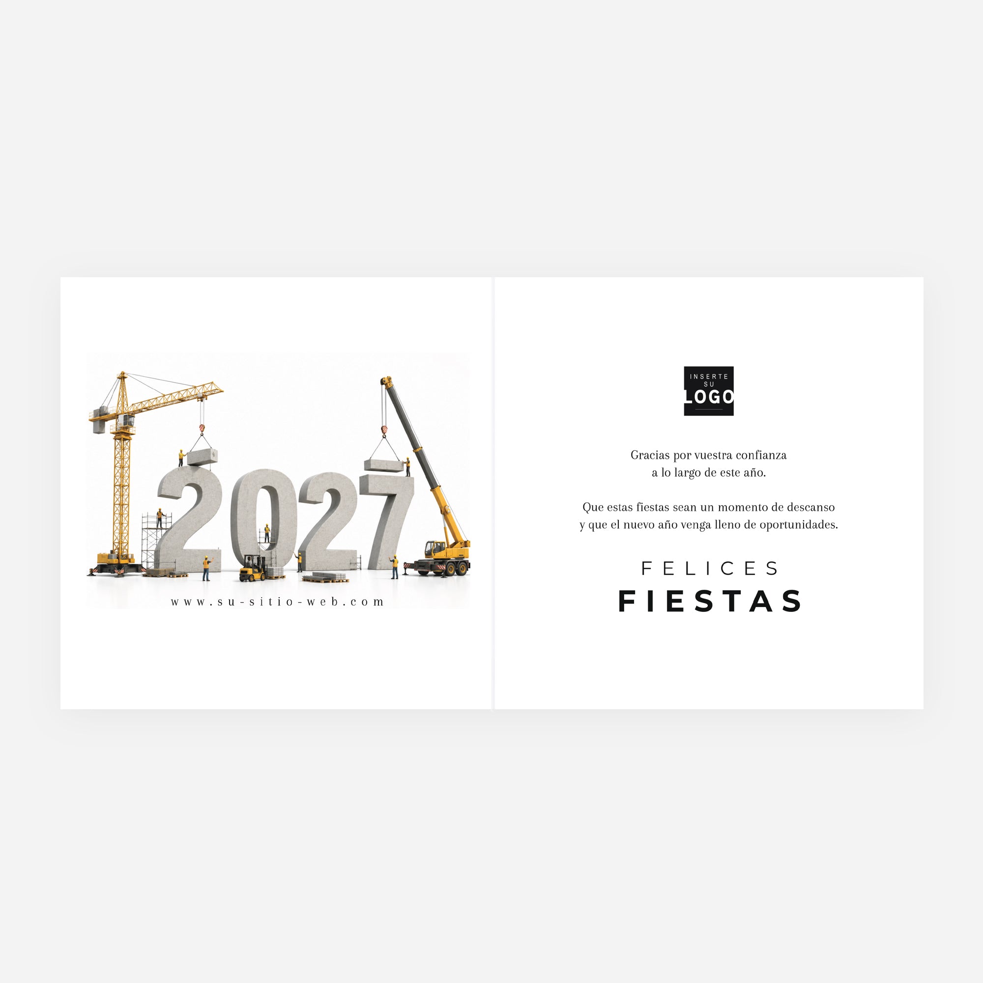 Cimientos del Futuro | Tarjeta de navidad • Cuadrada plegable photo N° 2