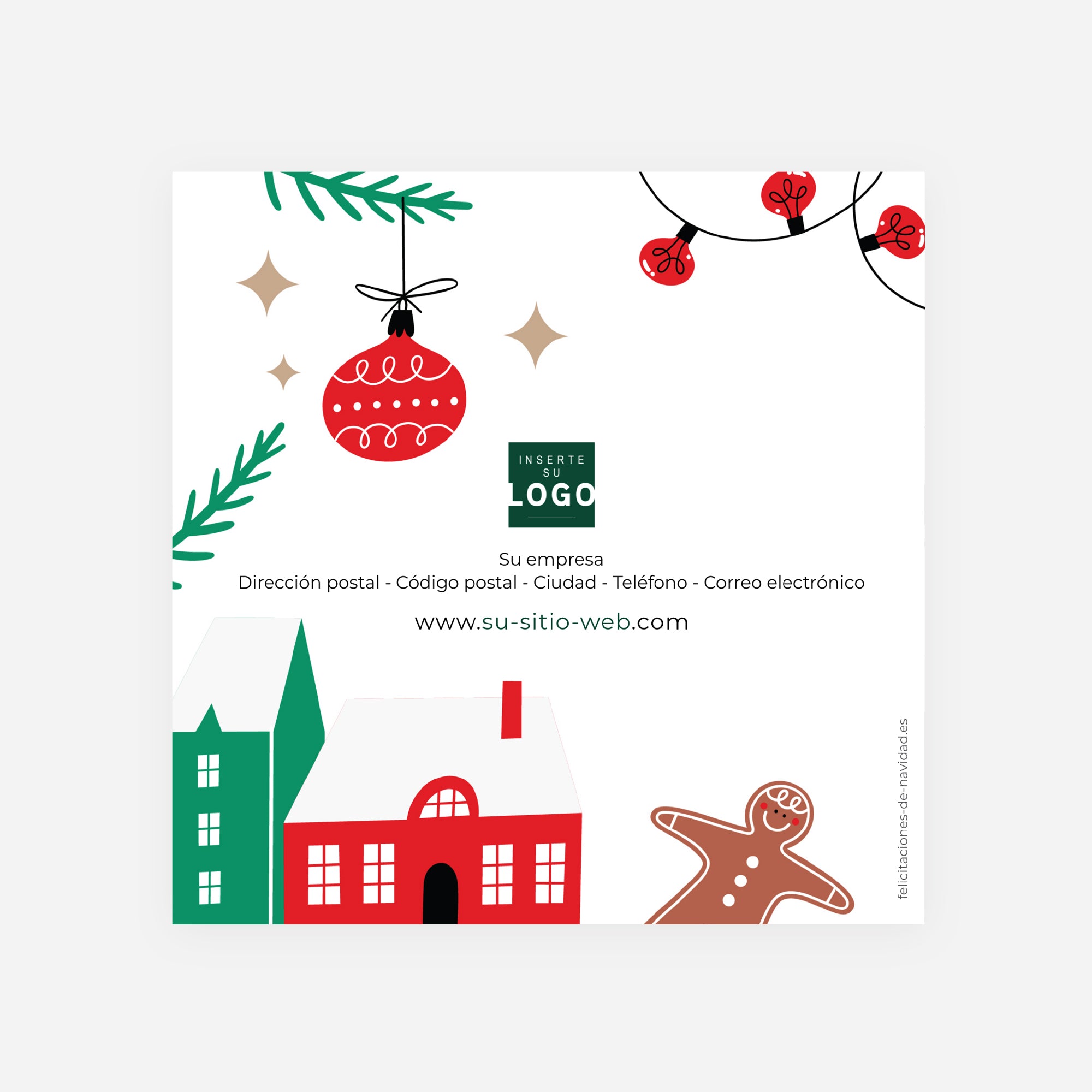 Navidad en Casa | Tarjeta de navidad • Cuadrada plegable photo N° 3