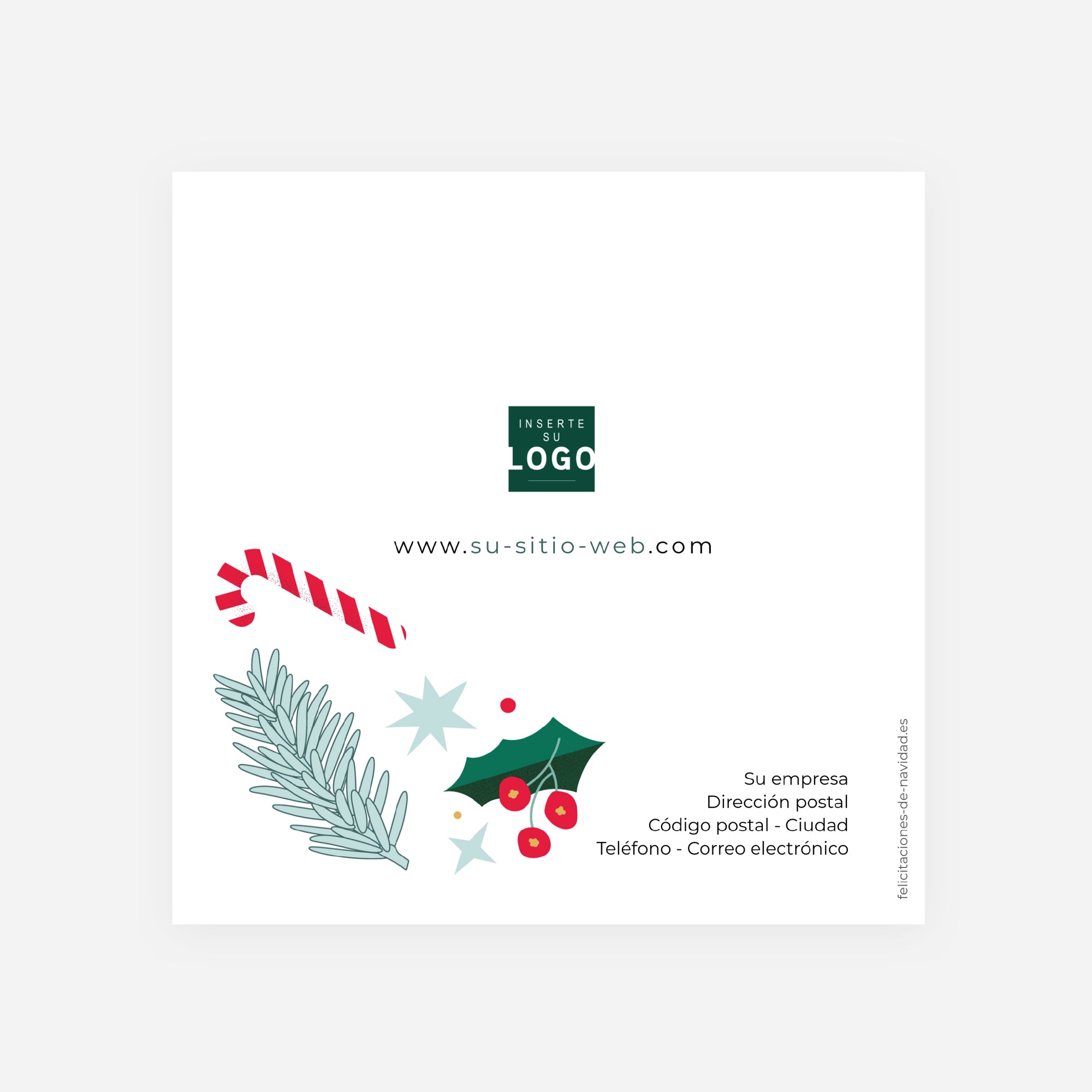 Dulces Navideños | Tarjeta de navidad • Cuadrada plegable photo N° 3