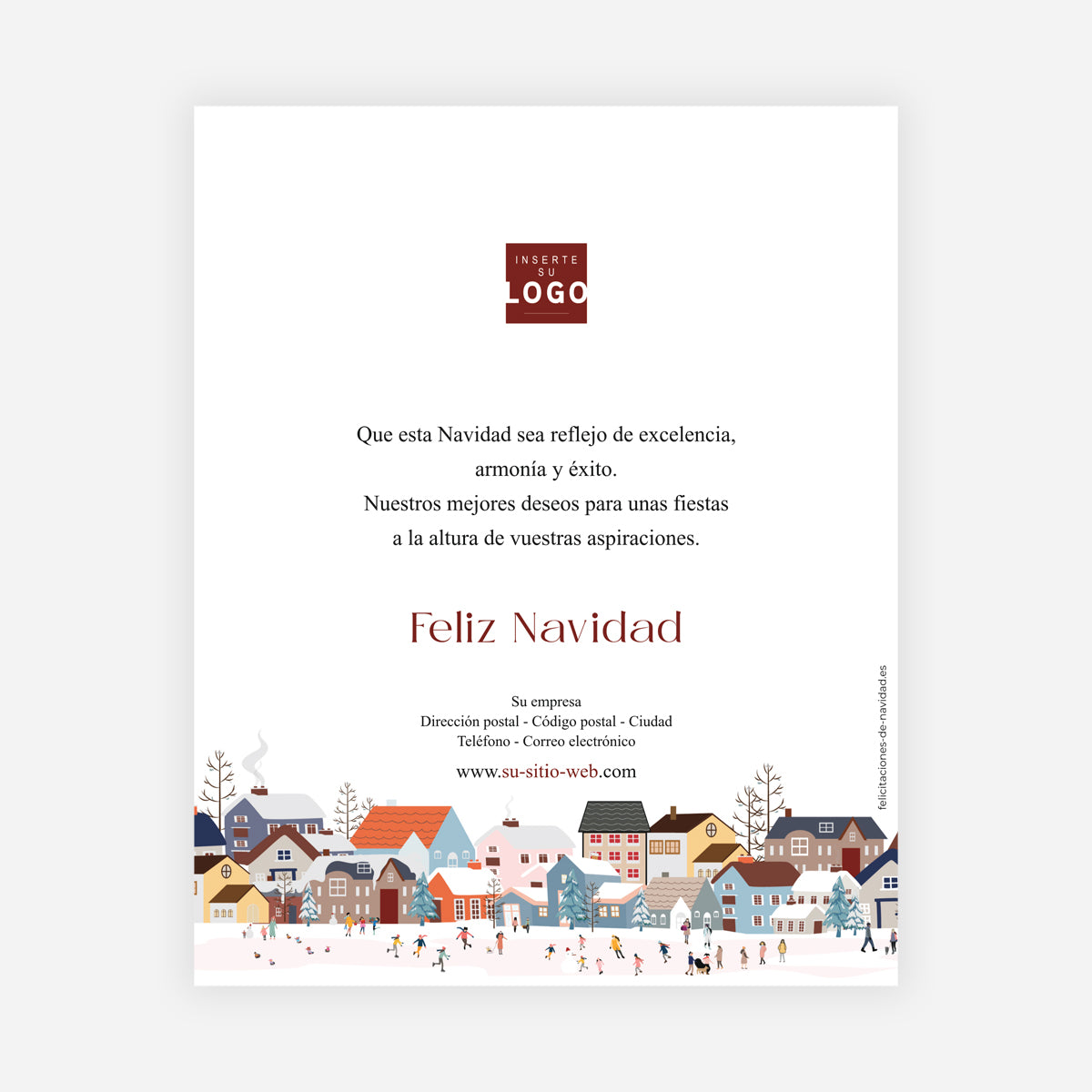 Pueblo Encantado | Tarjeta de navidad digital • eCard de imagen photo N° 1
